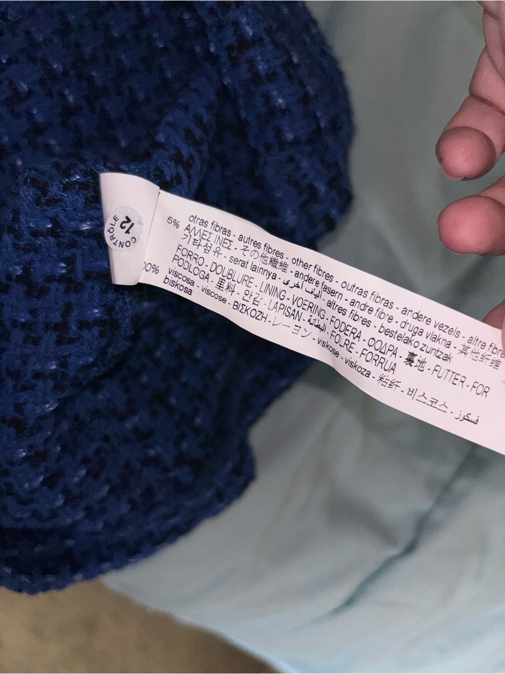 Zara Blue Textured Knit Spaghetti Strap Mini Dress - Picture 14 of 16